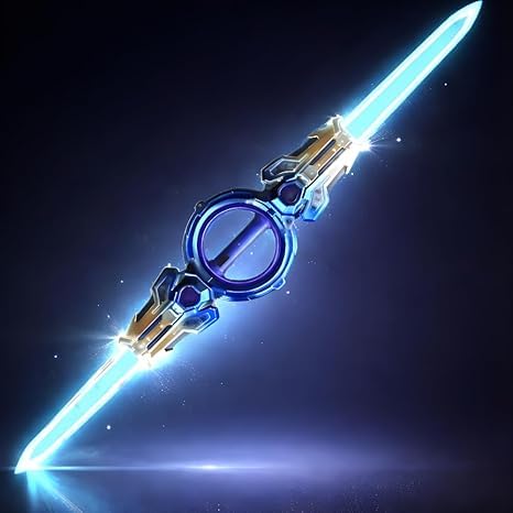 7-Color LED Double Blade Sword with Sound FX, Smoke & Spark Effects – Rechargeable Anime-Inspired Cosplay Light Saber for Kids, Parties, Halloween & Collectors
