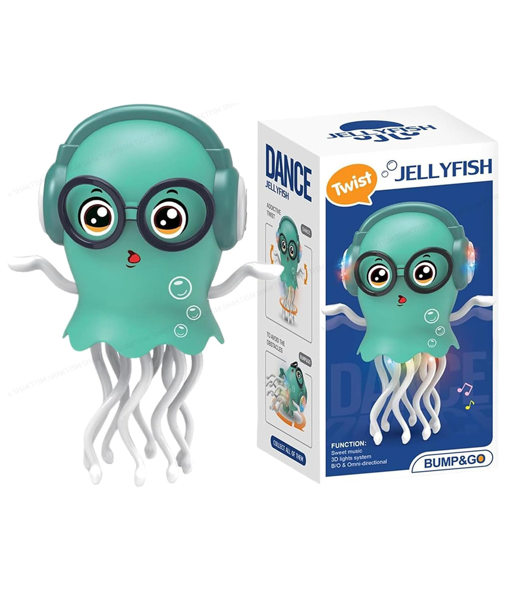 Dancing Jellyfish Toy, Light-up Musical Octopus with 360° Rotating