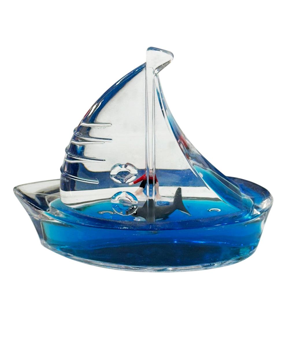 Liquid Wave Cruise Ship Fluid Drift Bottle Unsinkable (Small Size) for Home Decor – Car Dashboard - Living Room - Office Table Weight