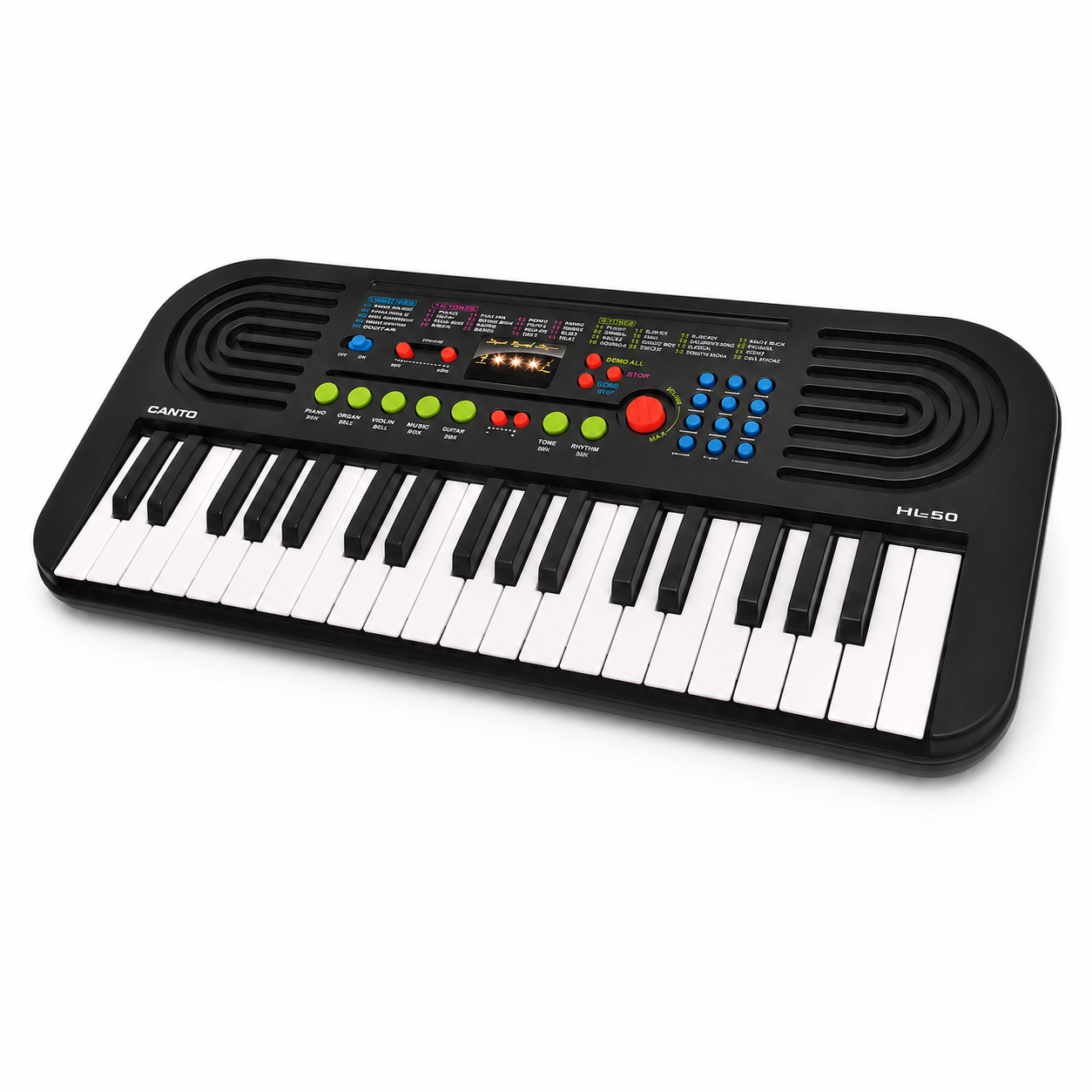 CANTO HL-50 Kids Electronic Keyboard Piano with 37 Mini Keys, Microphone, Tones, Rhythms & Music