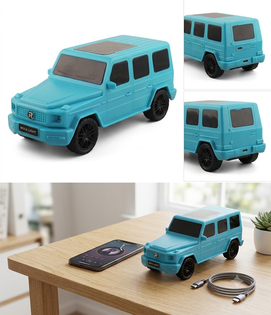 Car-Shaped Wireless Bluetooth Speaker (Portable Desktop Speaker)