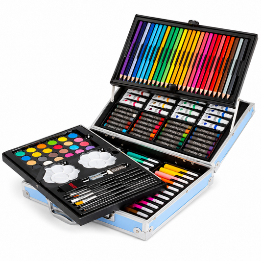 145-Piece Kids Art Set with Space-Themed Storage Case