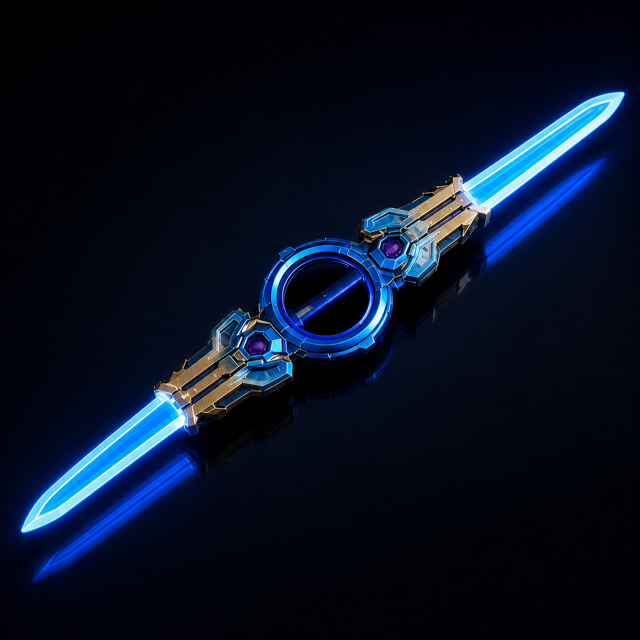 7-Color LED Double Blade Sword Toy with Sound FX, Smoke & Spark Effects – Rechargeable Anime-Inspired Cosplay Light Saber for Kids, Parties & Halloween