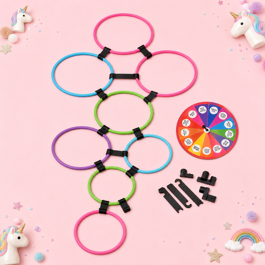 Unicorn Hopscotch Game for Kids with Activity Spinner – Indoor & Outdoor Active Play Toy