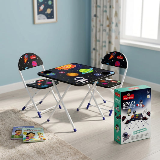 Play Zing Space Double Chair & Table Set – scale view