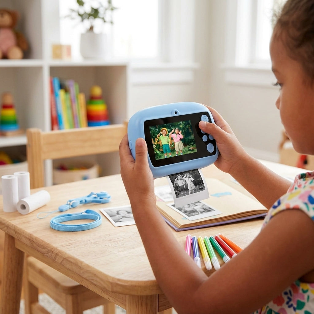 Instant Print Camera for Kids – scale view