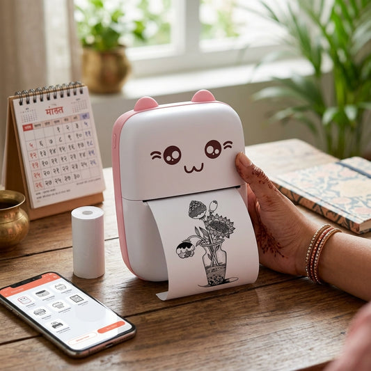 Mini Portable Thermal Printer – scale view