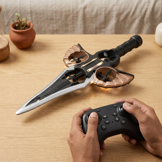 Flying Sword S29 Remote Control Quadcopter Drone with LED Lights – 2.4GHz RC Flying Toy for Kids & Beginners – scale view