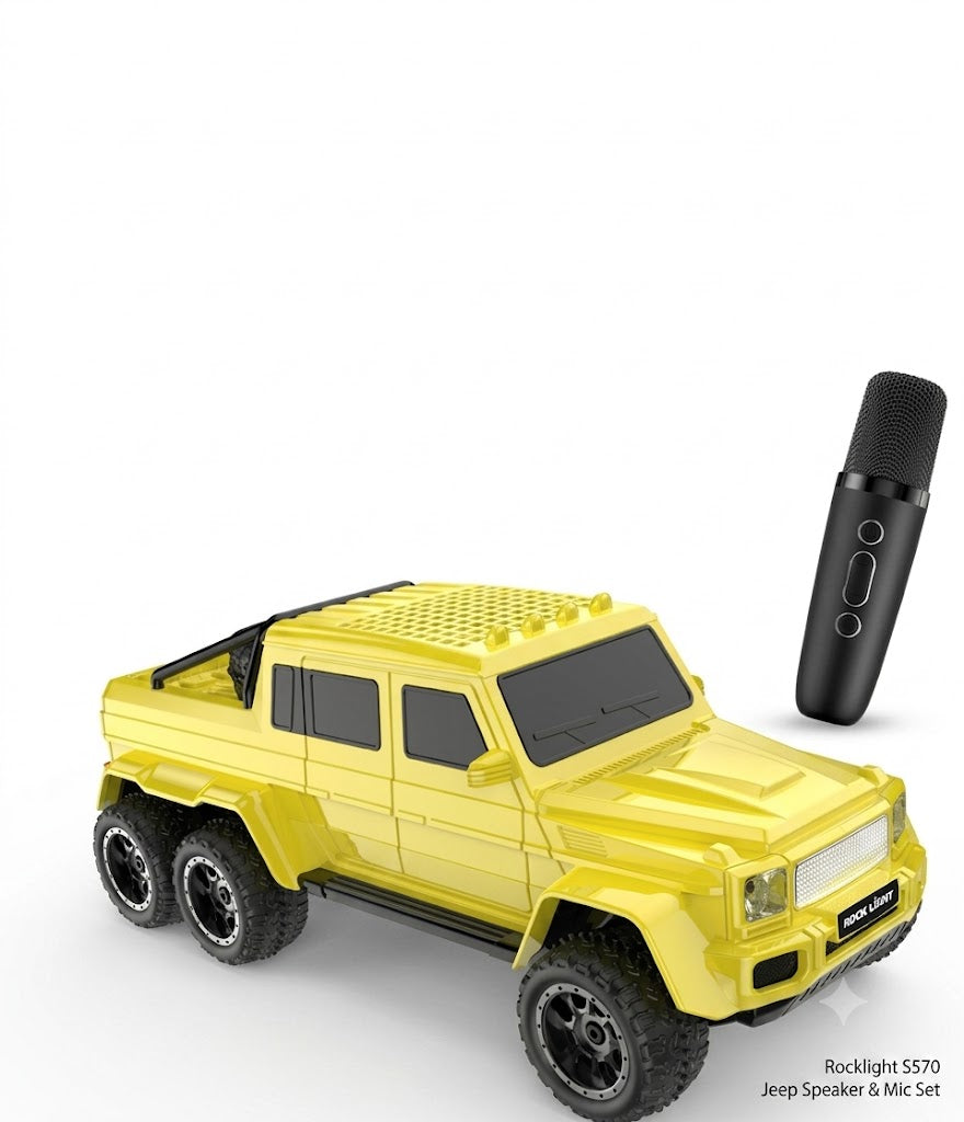 Rocklight Jeep Shape Speaker with Mic (Portable, Rechargeable)