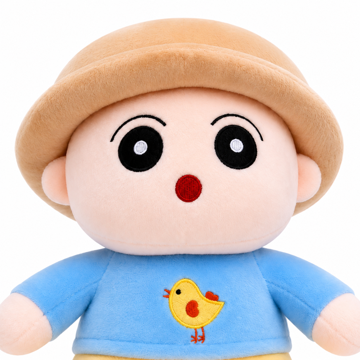 Cute Baby Plush Doll Soft Toy with Hat and Chick Design