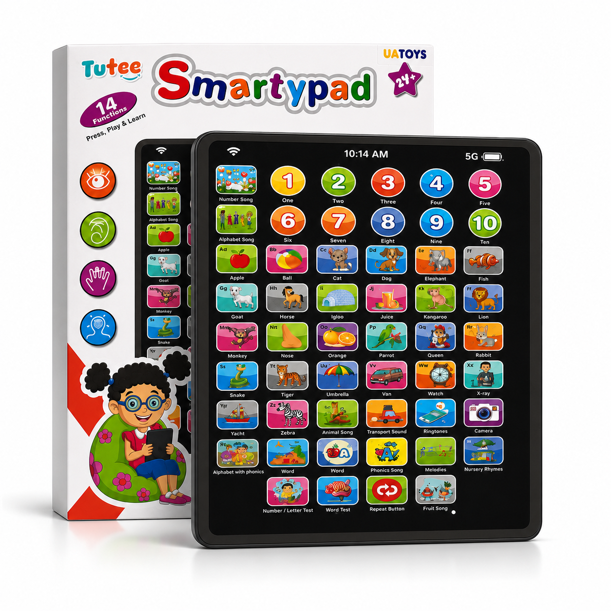 Educational Learning Tablet Toy for Kids – ABC, Numbers, Animals, Words, Songs & Sounds