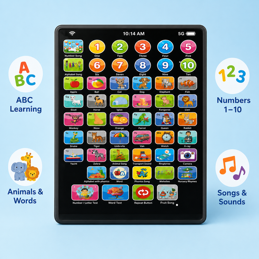 Educational Learning Tablet Toy for Kids – ABC, Numbers, Animals, Words, Songs & Sounds