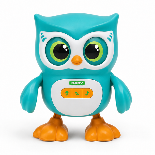 Wise Owl Musical Dancing Toy with Music, Moving Action & Colourful LED Lights for Kids – Turquoise